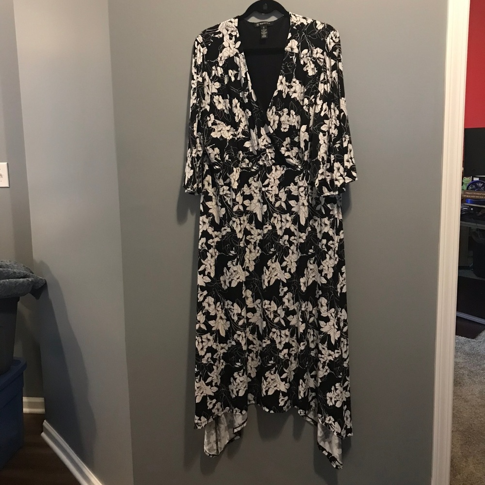 INC Black and White Dress